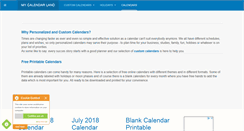 Desktop Screenshot of mycalendarland.com